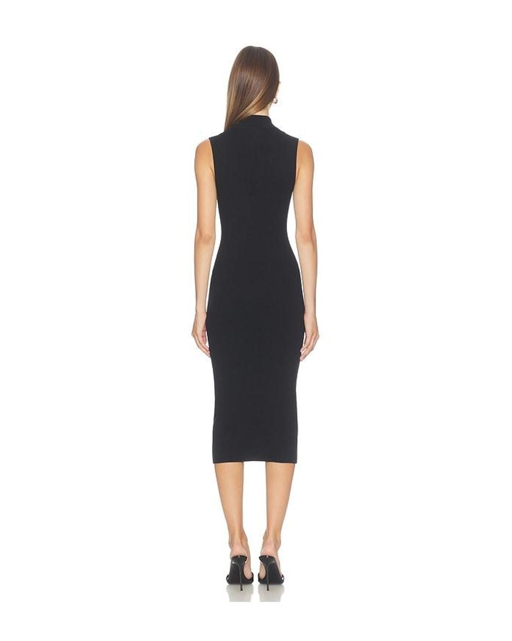 Lovers + Friends Black Viviane Keyhole Knit Dress