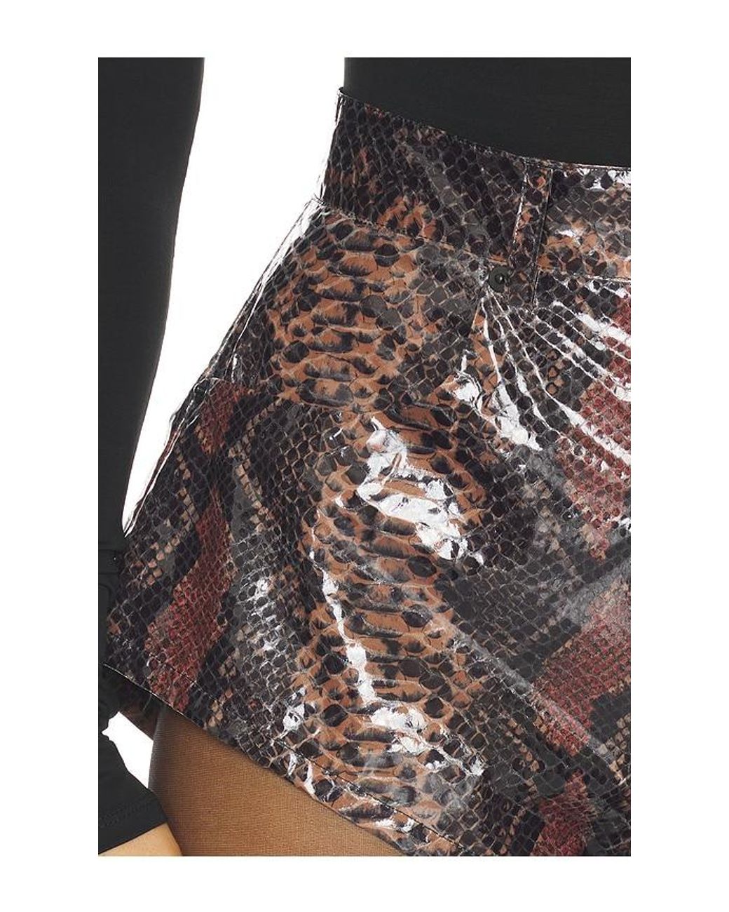 LAPOINTE Black Laminated Mini Short