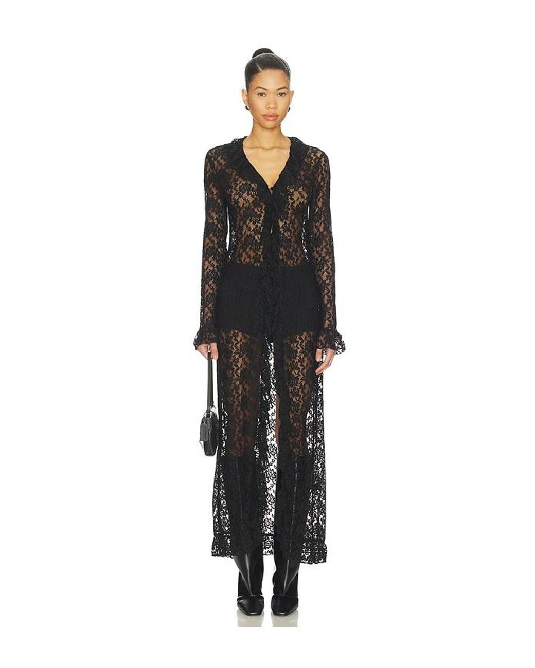Lioness Black Long Nights Duster