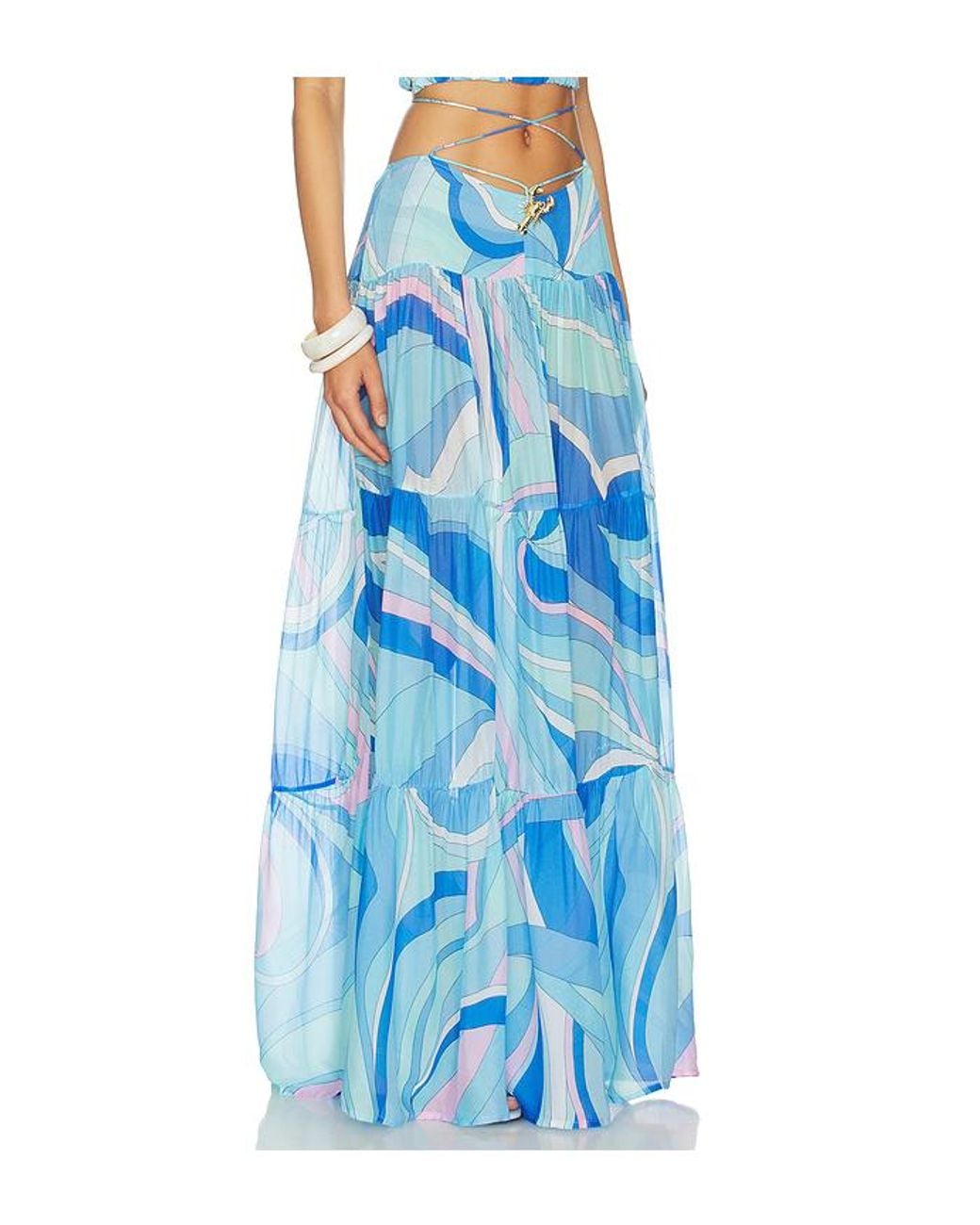 Cin Cin Blue Song Lobster Maxi Skirt