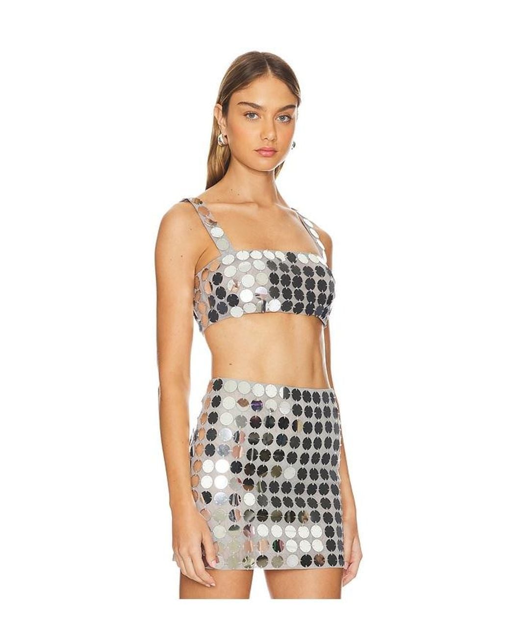 Lovers + Friends Multicolor Gilles Sequin Crop Top