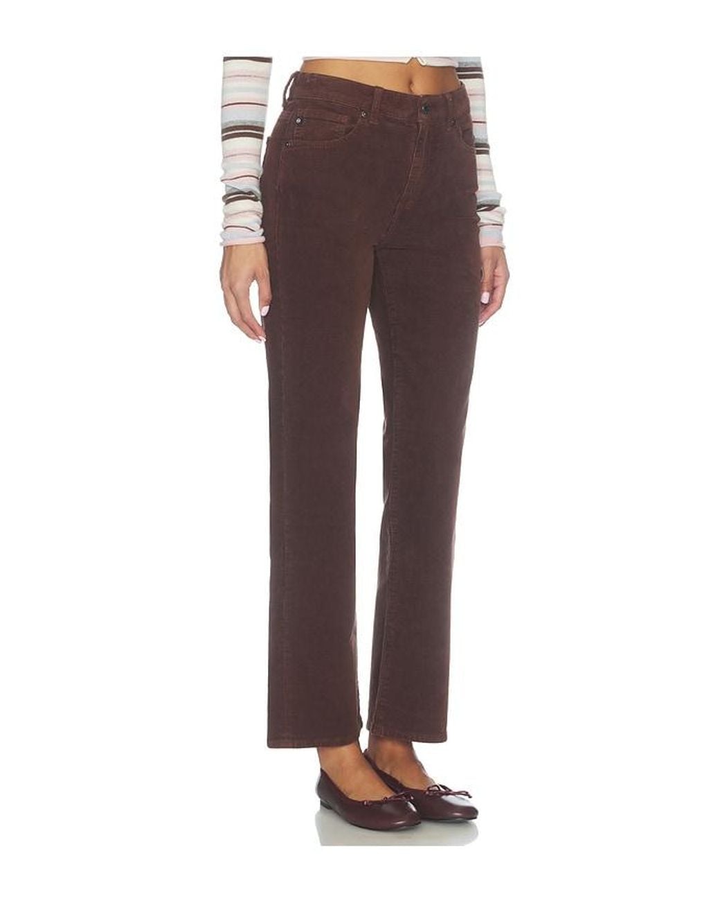AG Jeans Brown Brinley Straight Leg Jeans