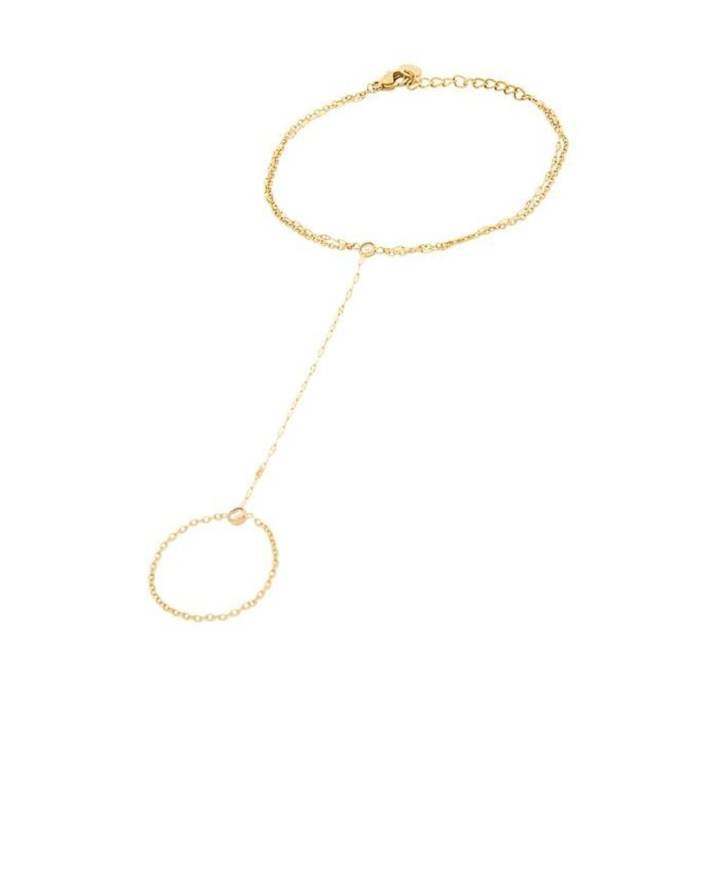 petit moments White Layered Pave Handchain