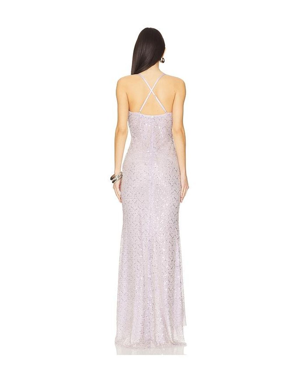 Michael Costello White Abendkleid Amaranta