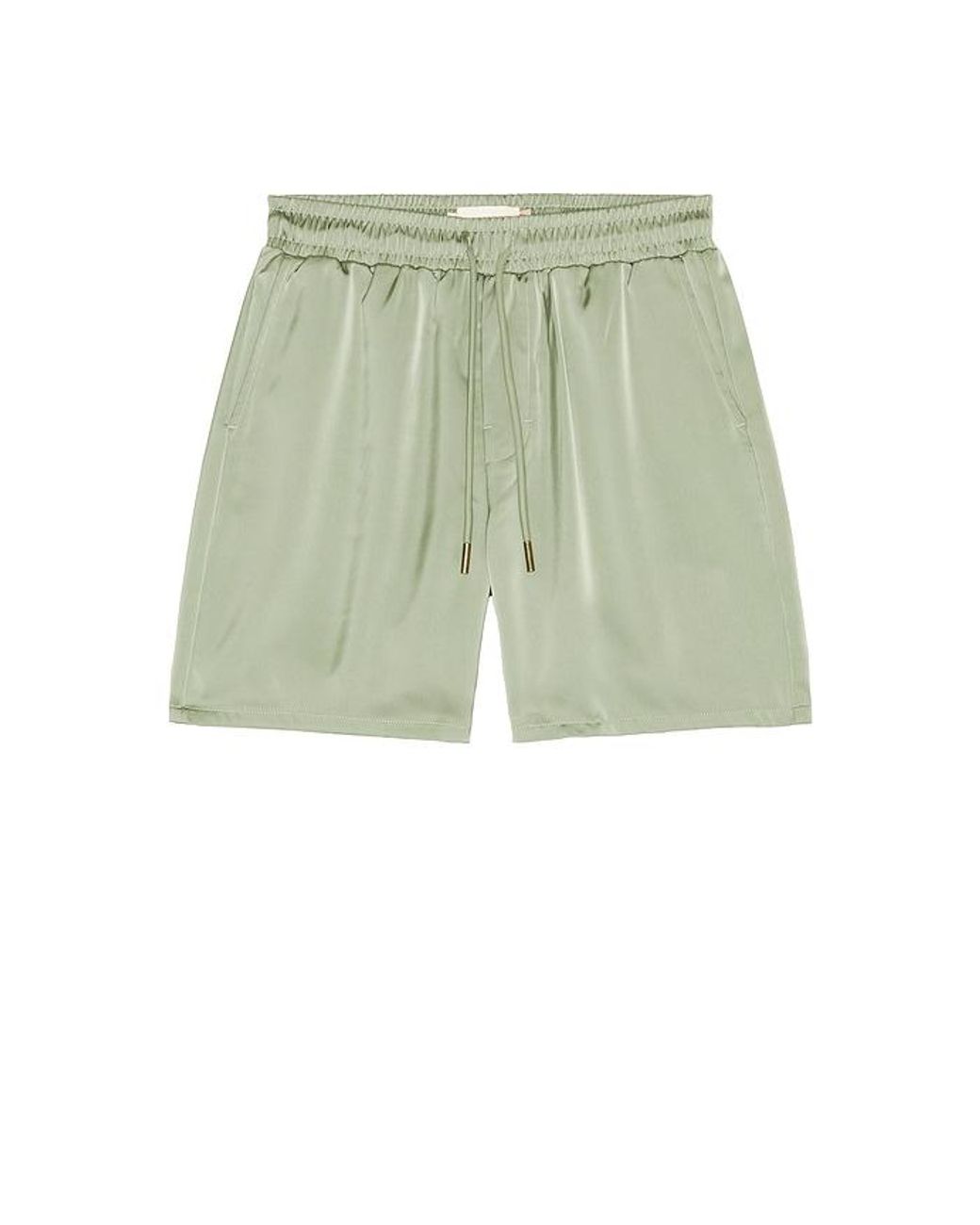 Honor The Gift Green Satin Drawcord 7 Shorts for men