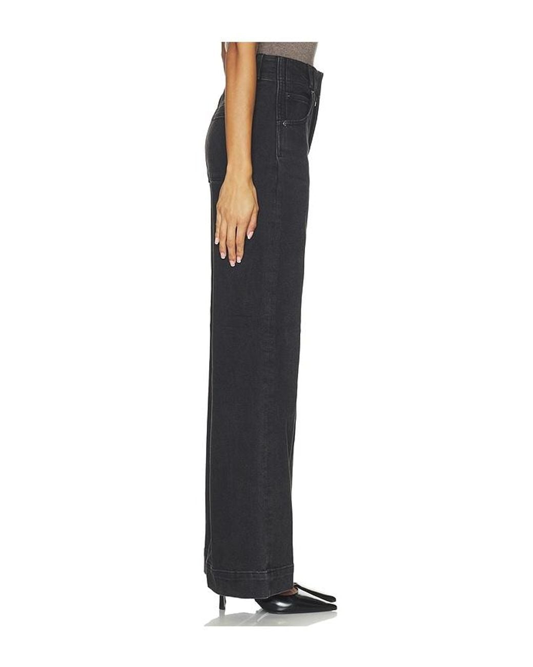 Pistola Black Lana Double Button Wide Leg Jeans