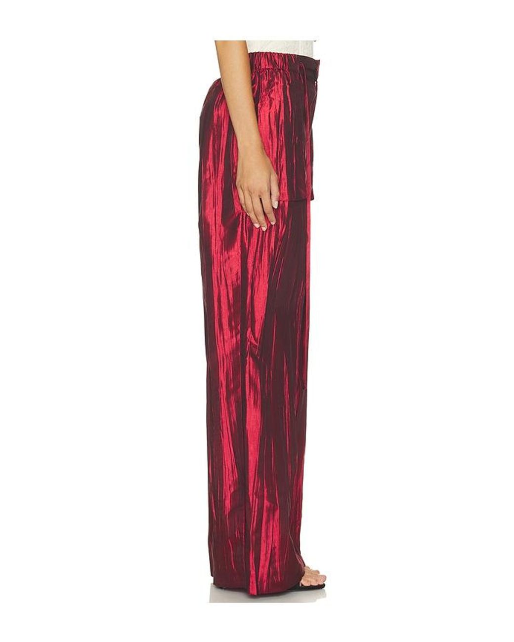 Kim Shui Red Akdeniz Satin Pant