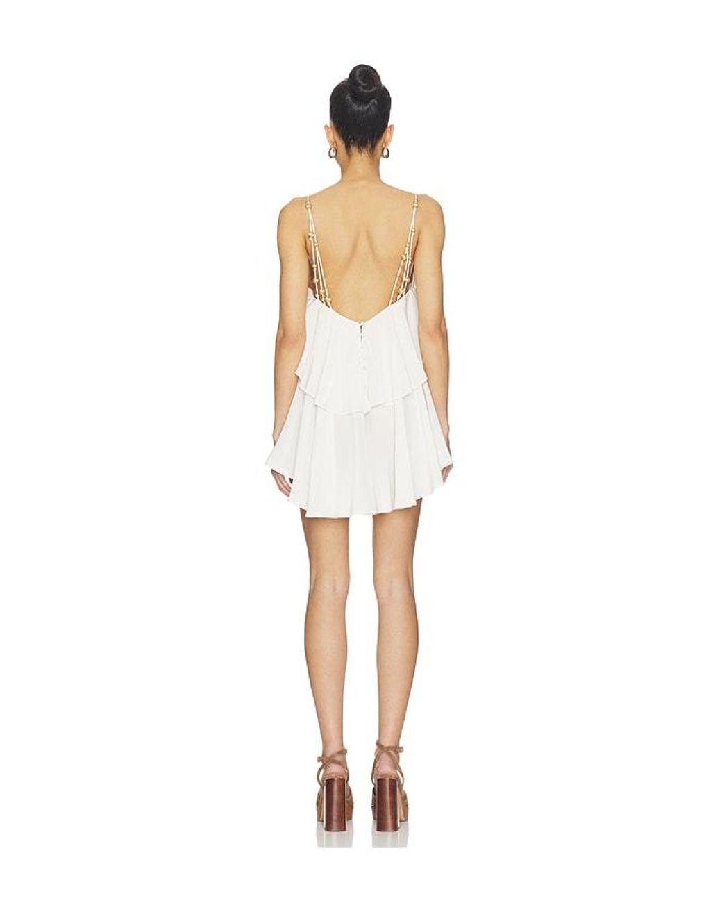 Lovers + Friends White Cala Silk Mini Dress
