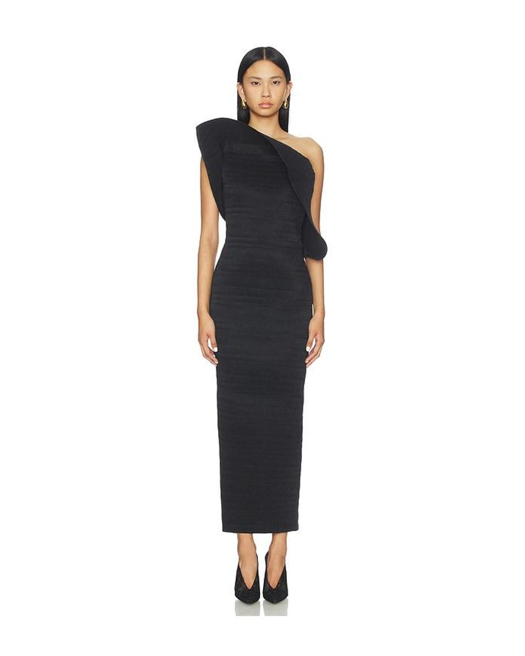 Magda Butrym Black Strapless Long Dress