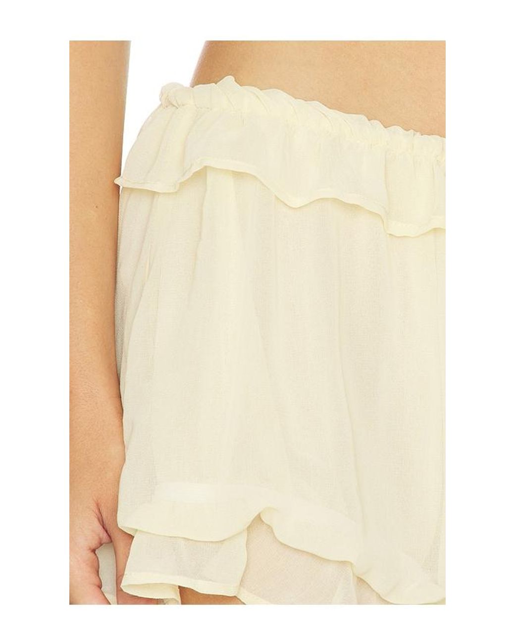 Milkwhite Natural Ruffle Mini Short