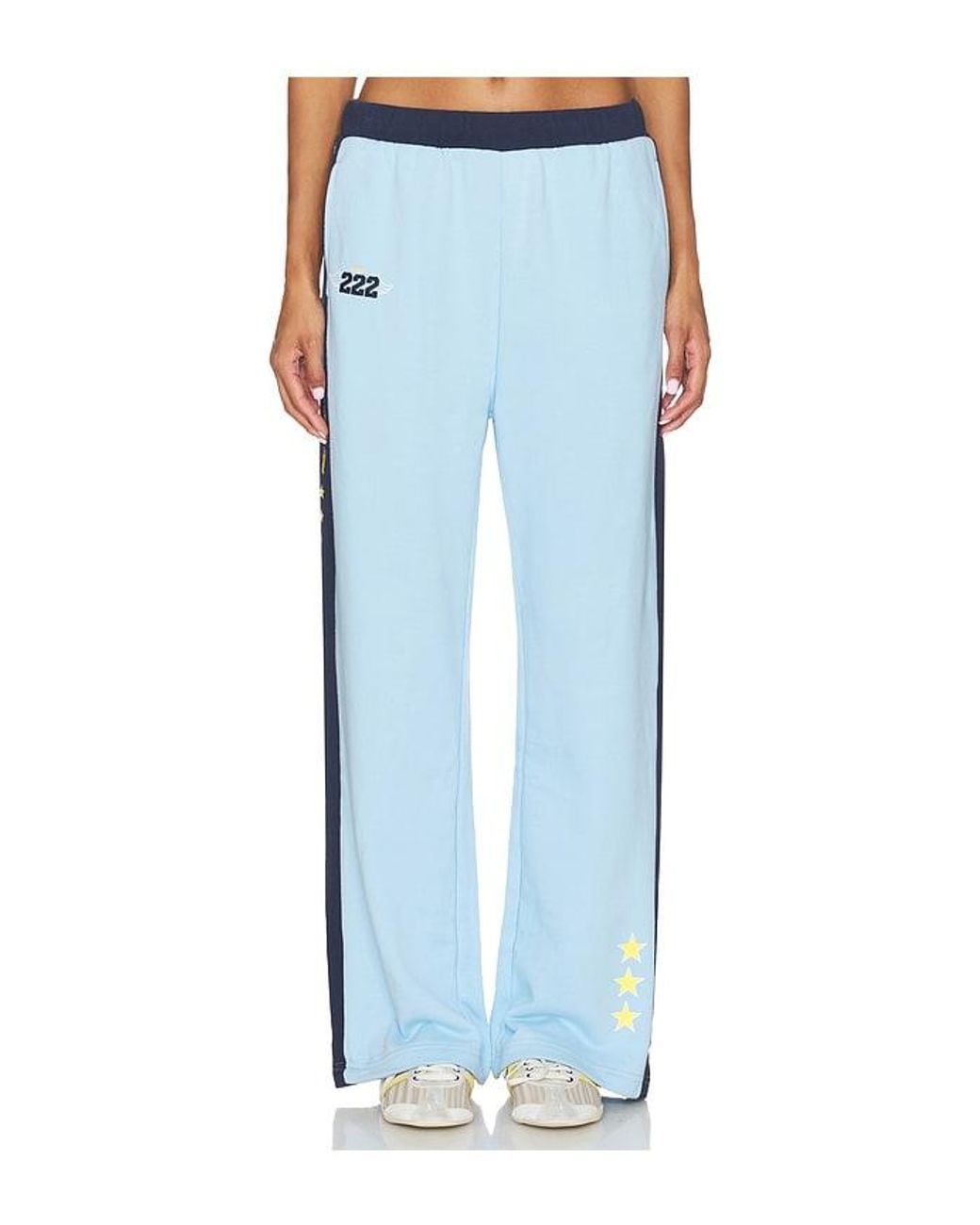 The Mayfair Group Blue Mayfair Athletic Dept. Wide Leg Sweatpant