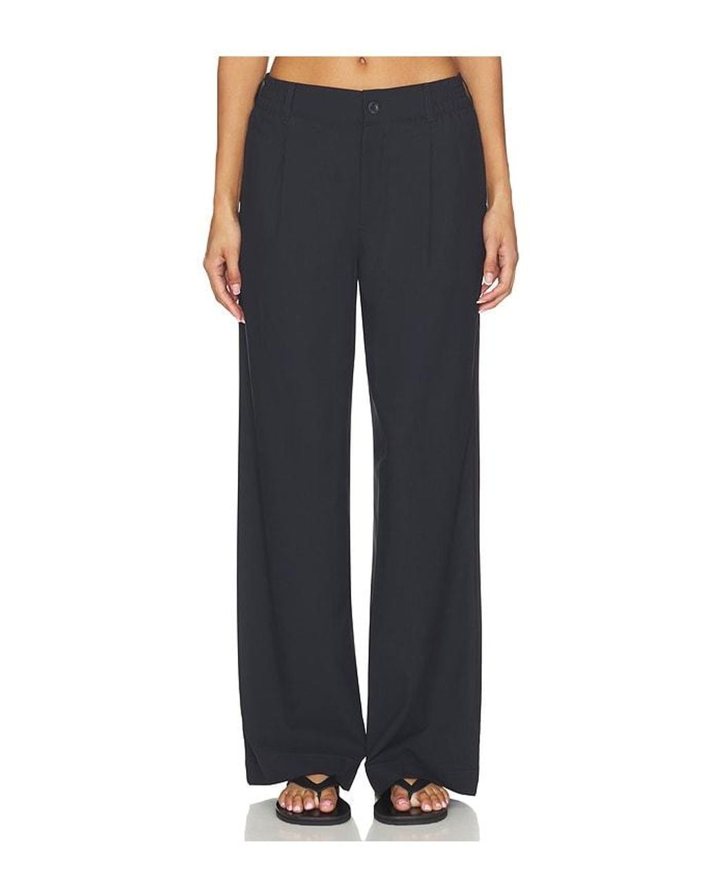 Beyond Yoga Black Status Wide Leg Trousers