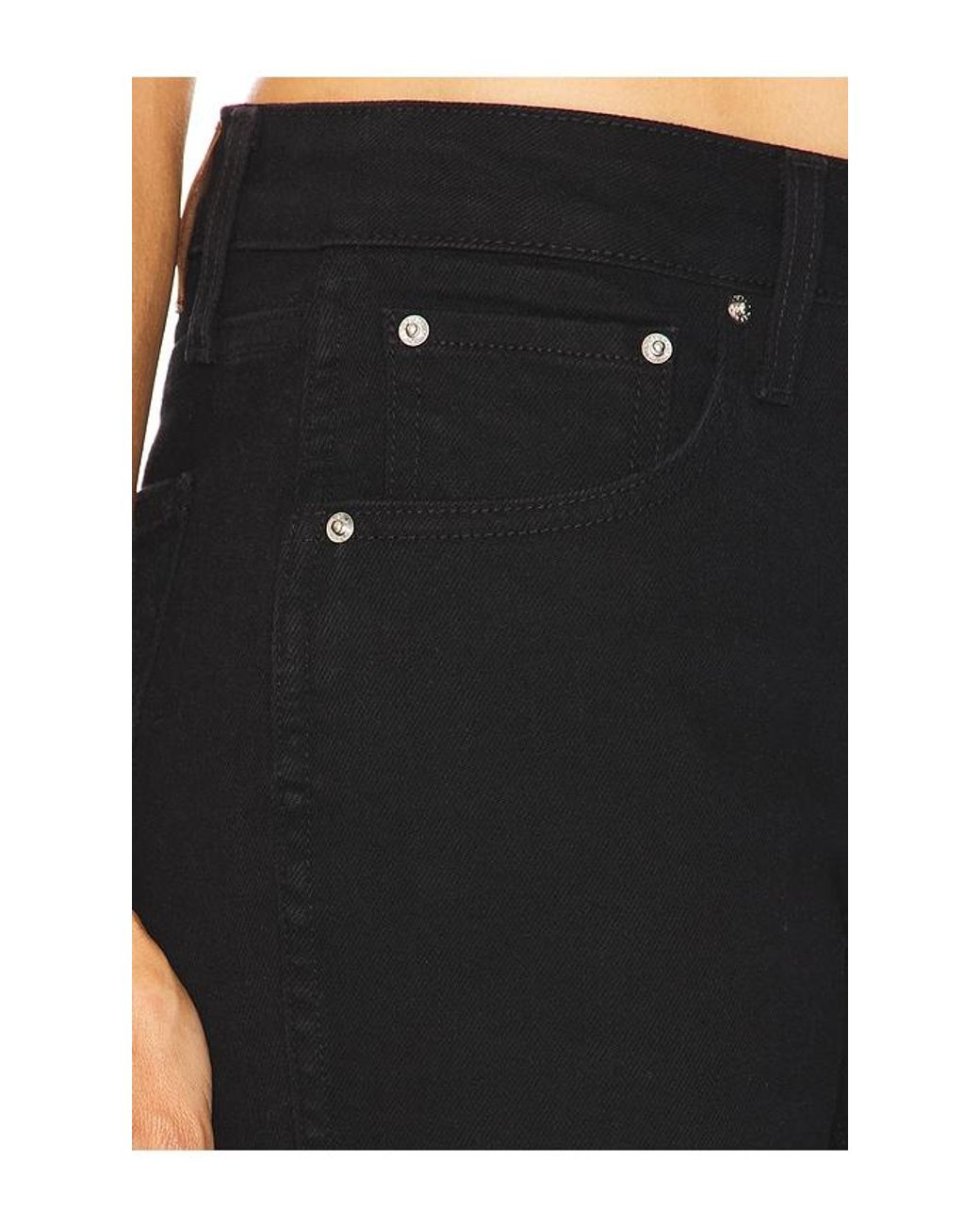 GRLFRND Black Sara Low Rise Straight