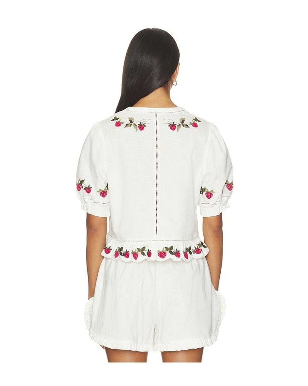 Sea White Calla Strawberry Top