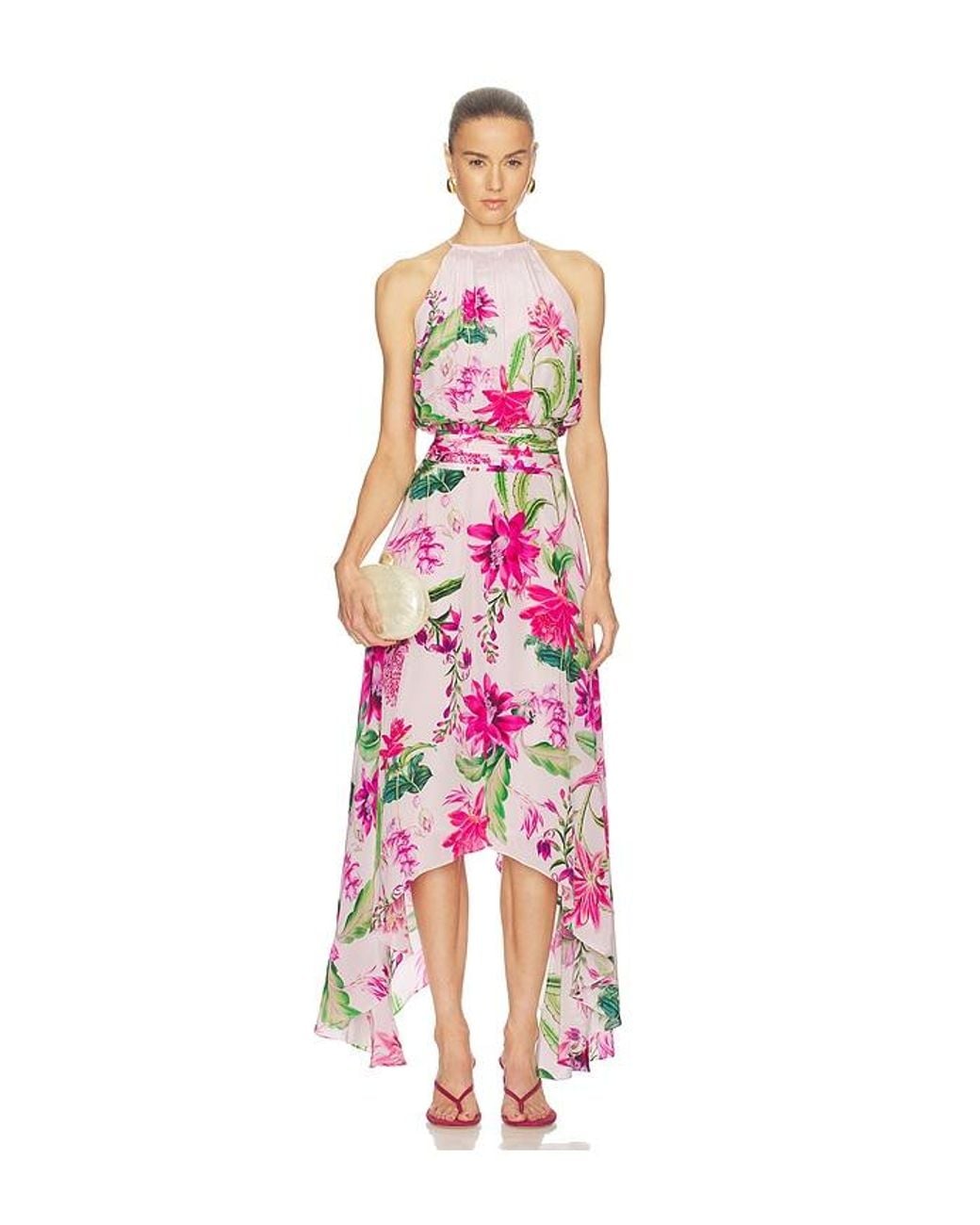 Rococo Sand White Hanky Hem Maxi Dress