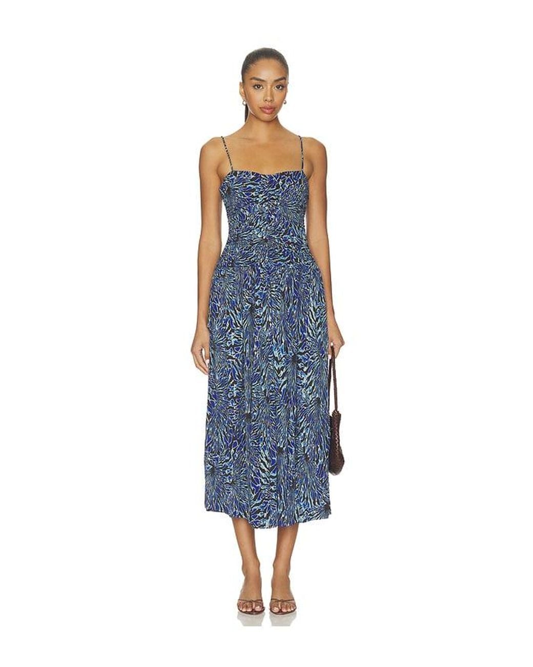 Ulla Johnson Blue Arda Sleeveless Jersey Dress