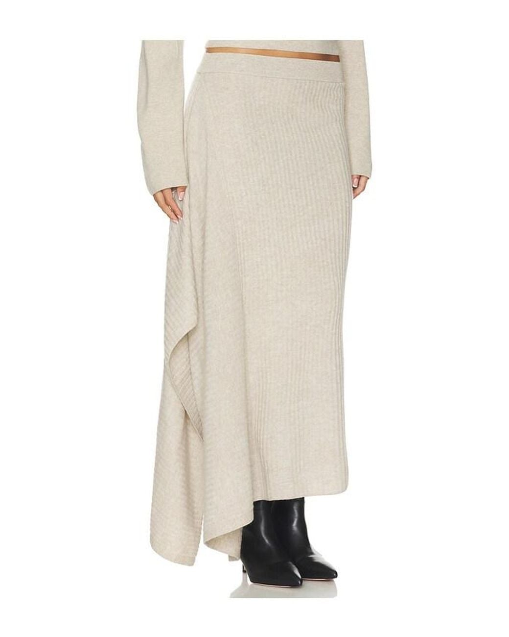 NAADAM Natural Cashmino Asymmetrical Skirt