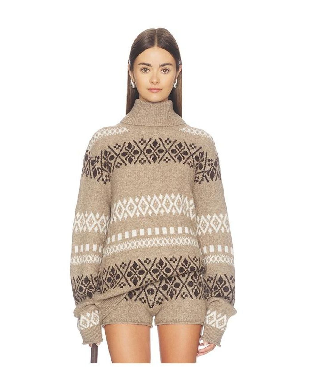 MORE TO COME Natural Kelsey Fairisle Sweater