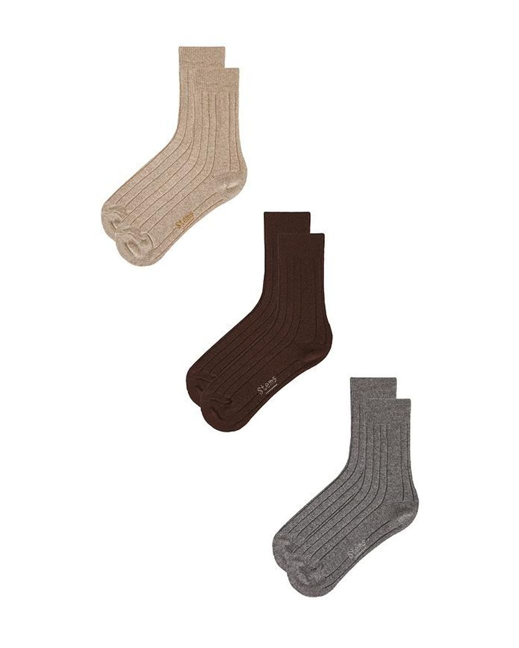 Stems Natural 3 Pack Lux Merino Socks