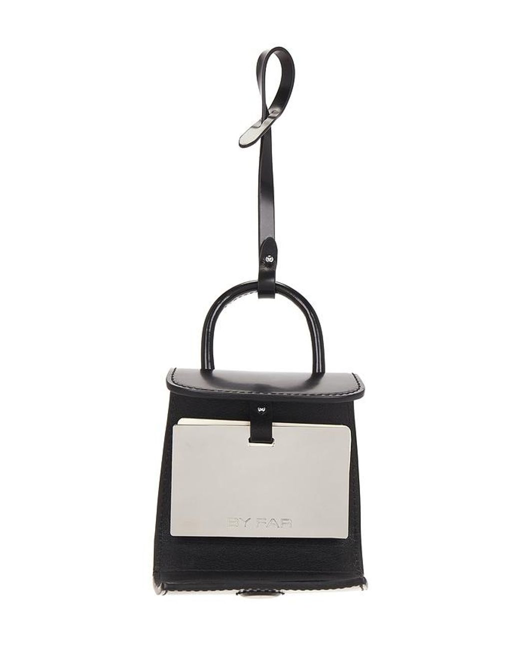 By Far Black Mini Mini Card Holder