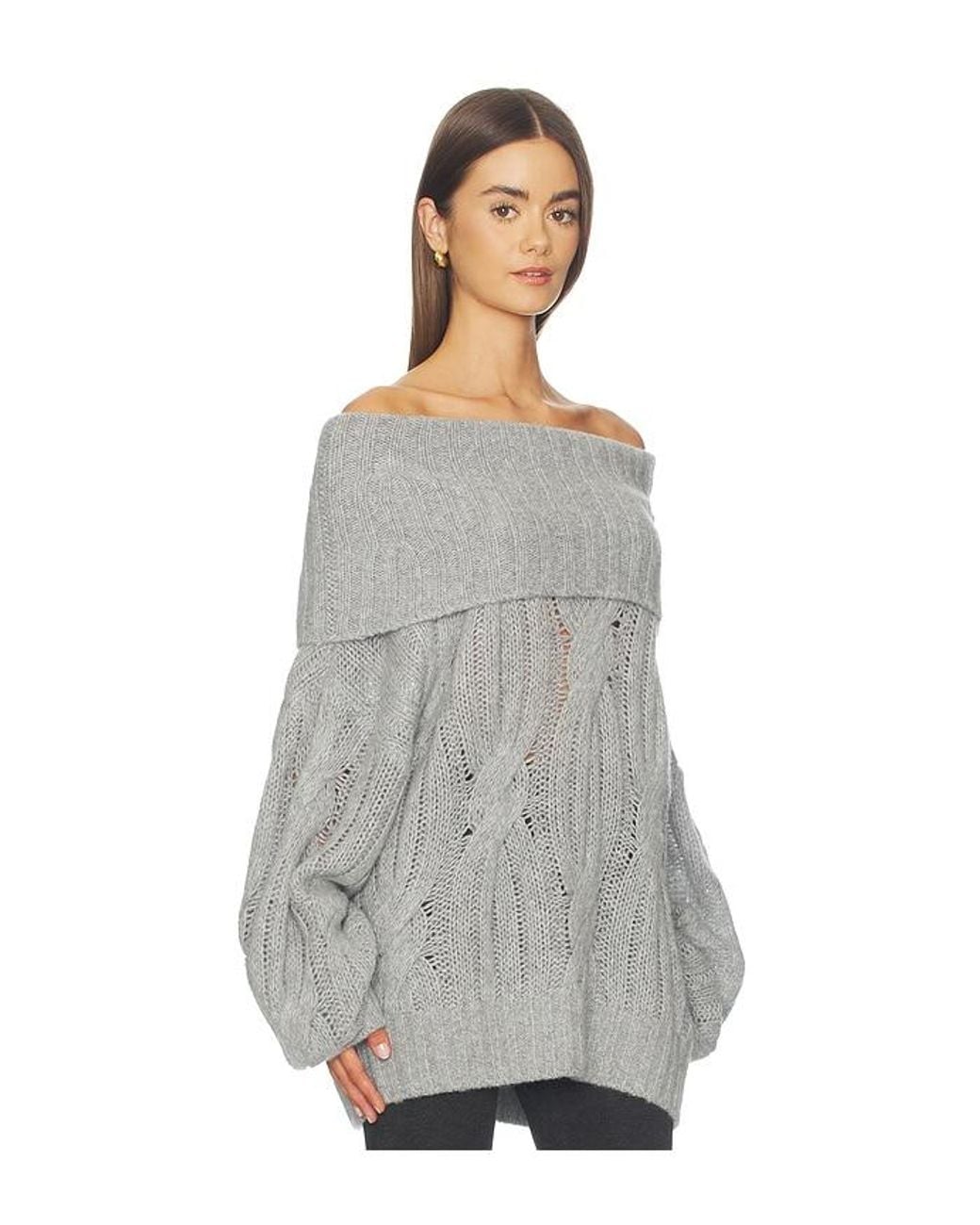 Lisa Yang Gray Chaqueline Sweater