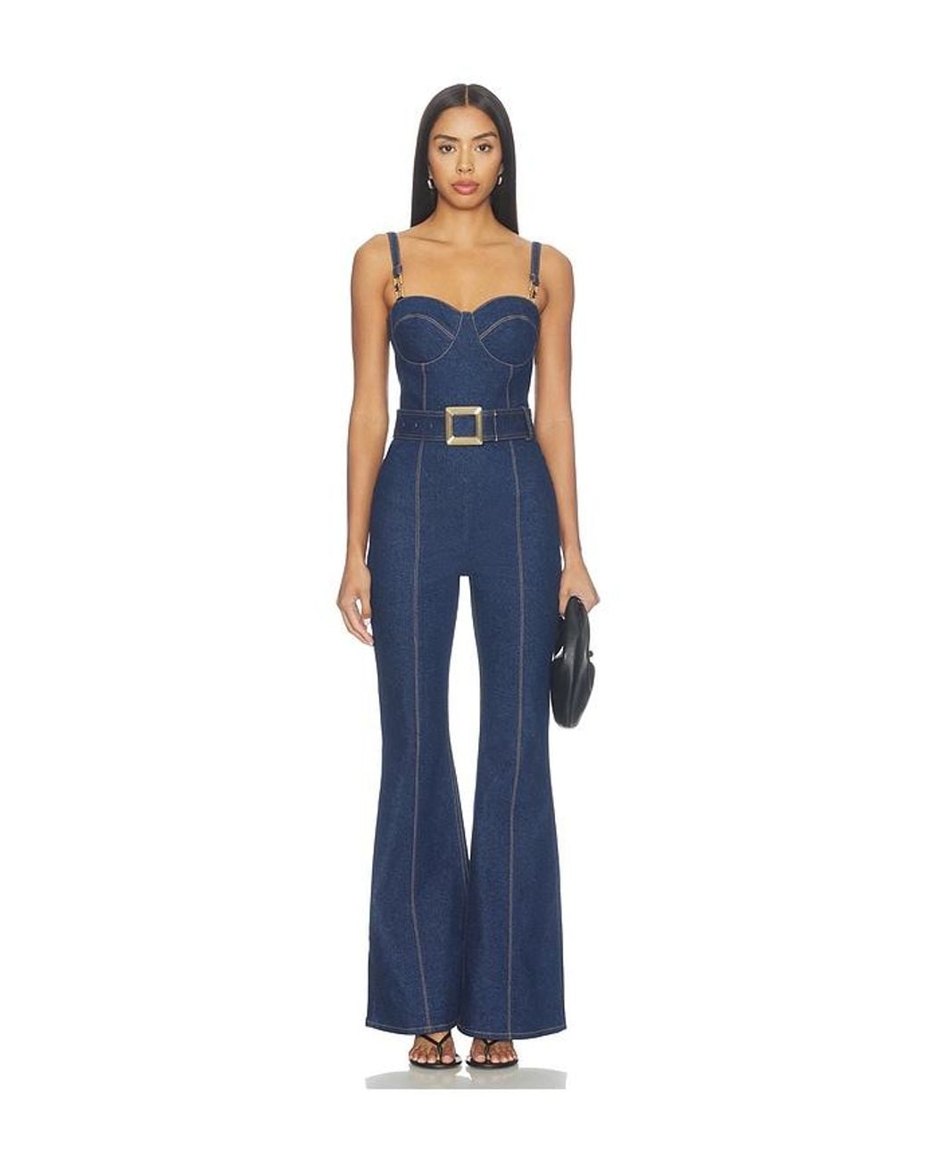 Nadine Merabi Blue Harley Denim Jumpsuit