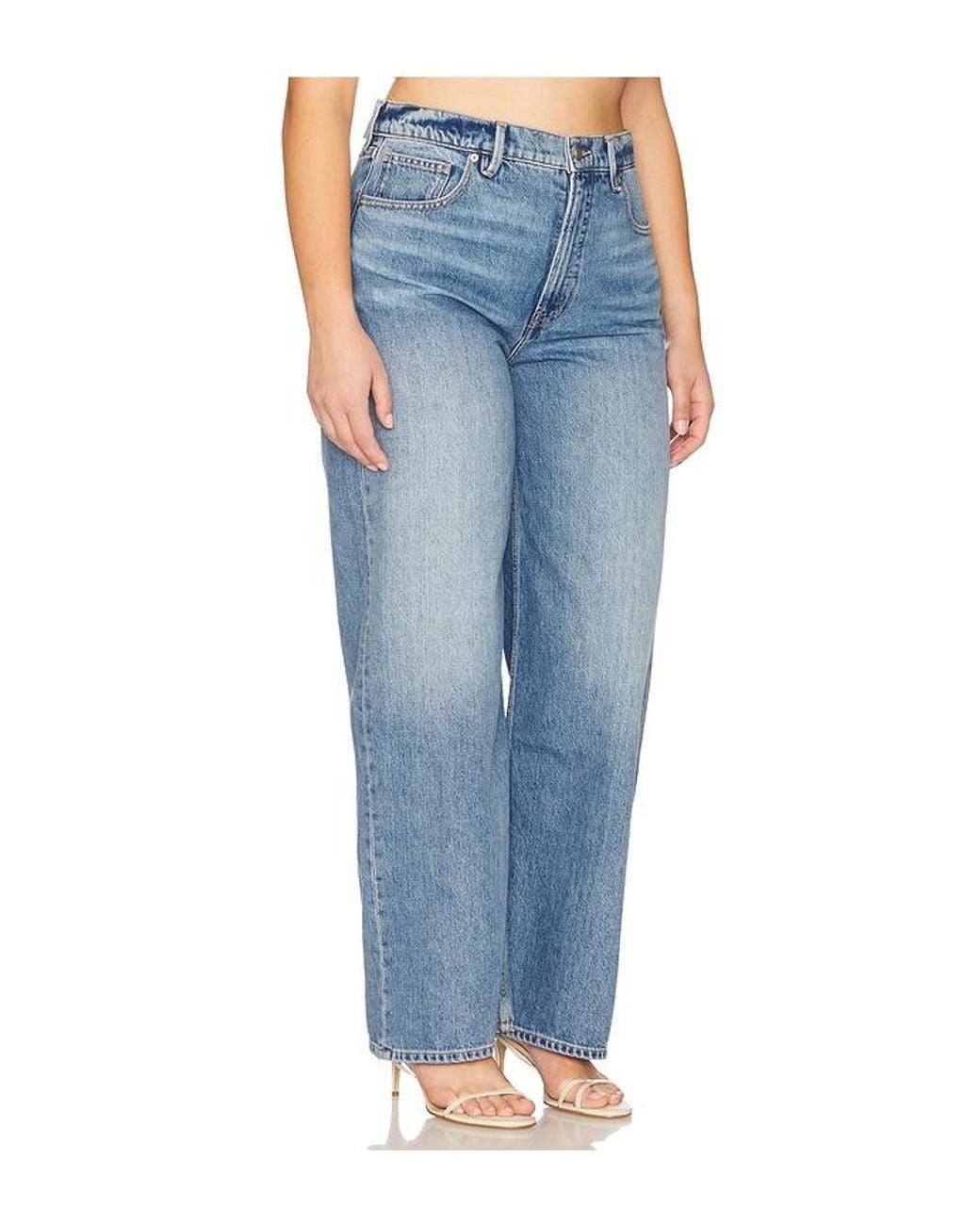 GOOD AMERICAN Blue Good Standard Baggy Jeans