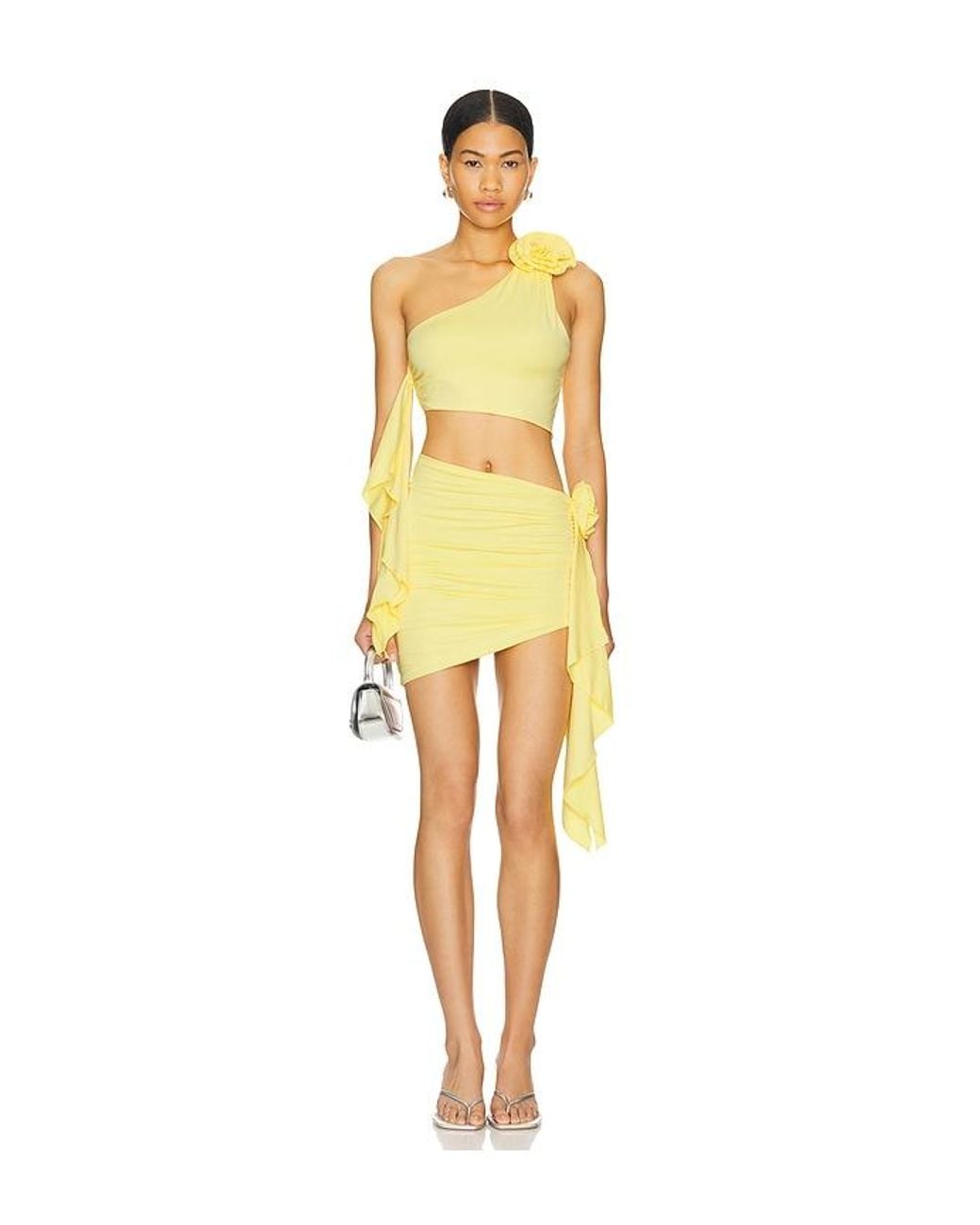 Lovers + Friends Yellow Cordelia Top