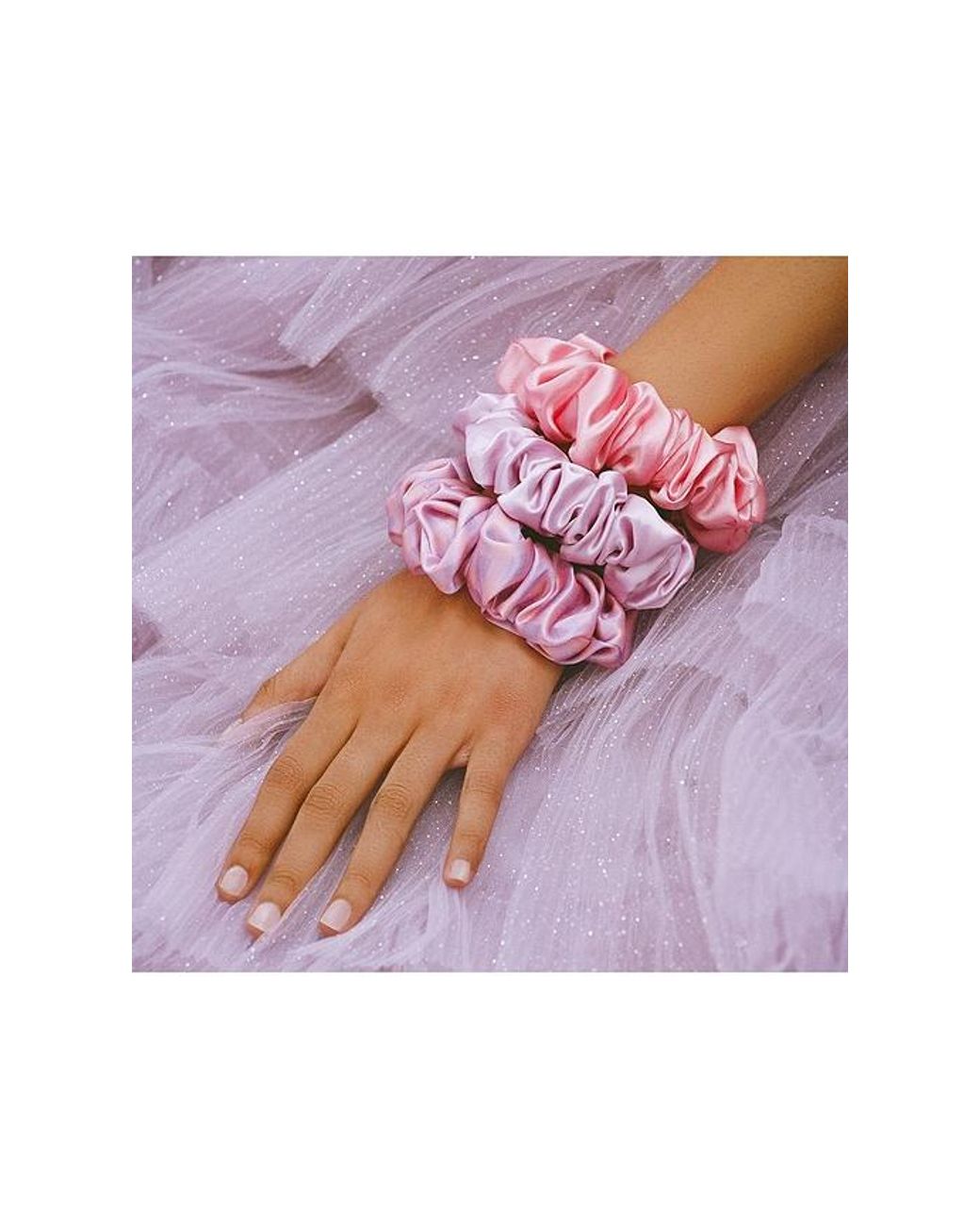 Slip Red Large Skinny Scrunchies Set Of 3