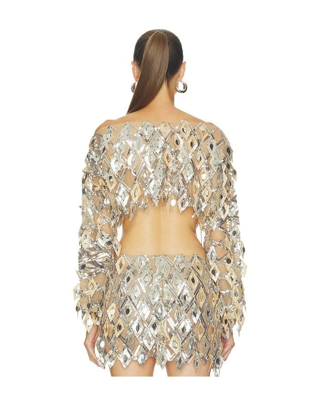 The Dolls House Metallic Luna Top
