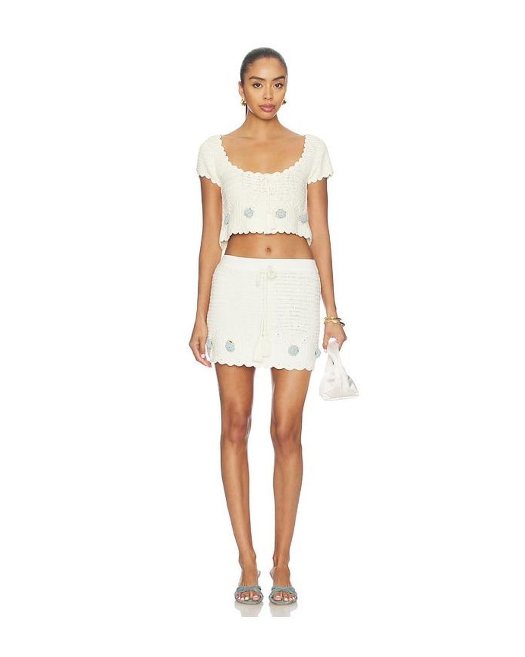 For Love & Lemons White Lara Top