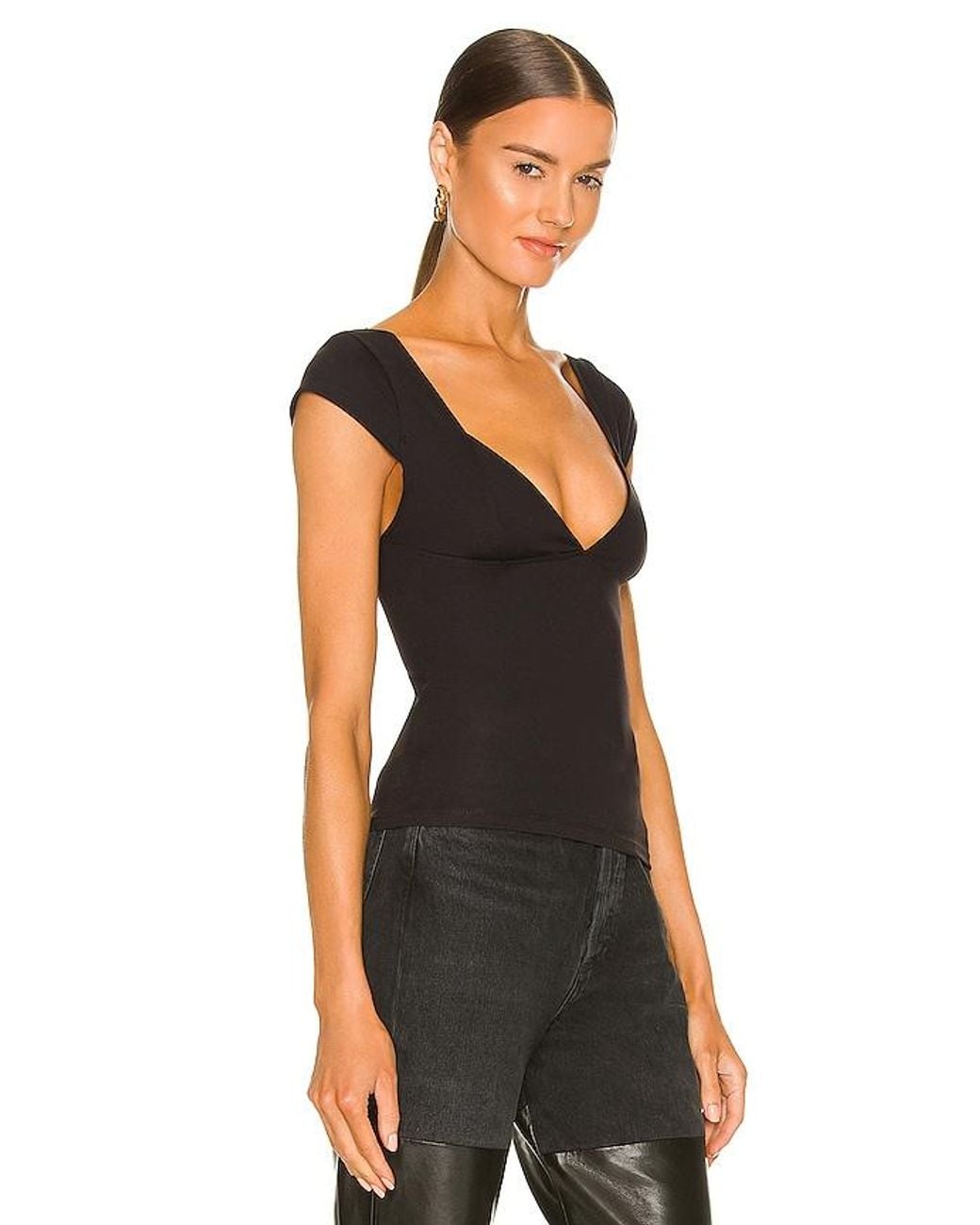 Free People Black Duo Corset Cami