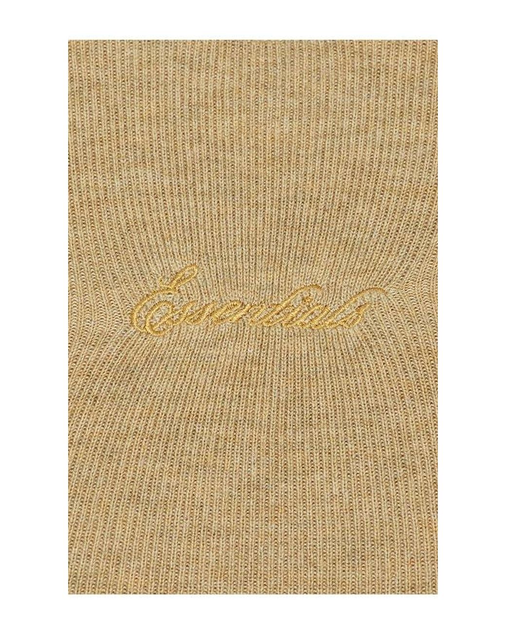 Fear Of God Natural Signature Rib Knit Fitted Short Sleeve Tee