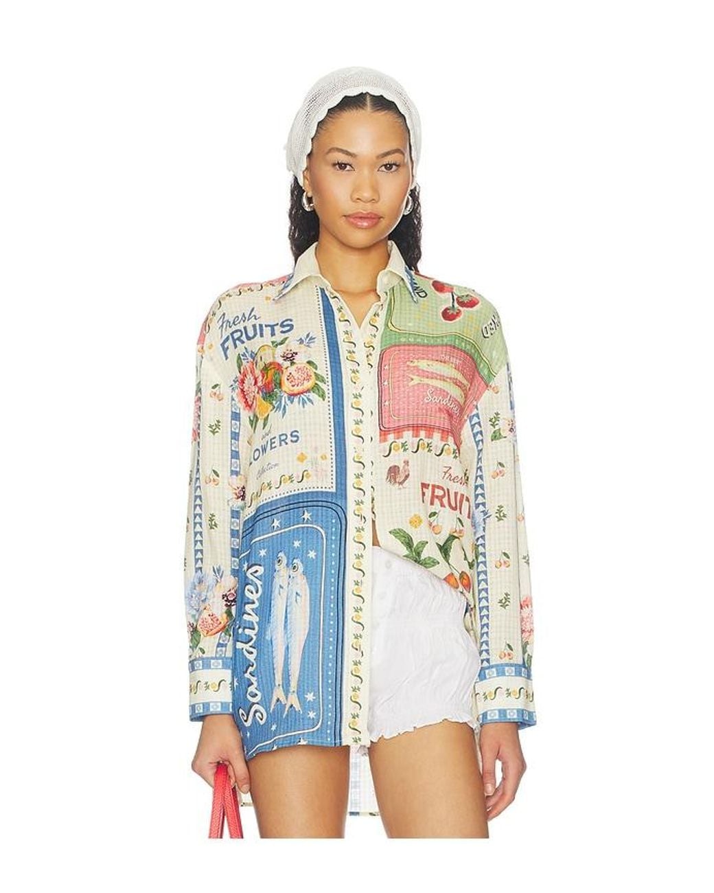 Agua Bendita White Anastasia Basket Top