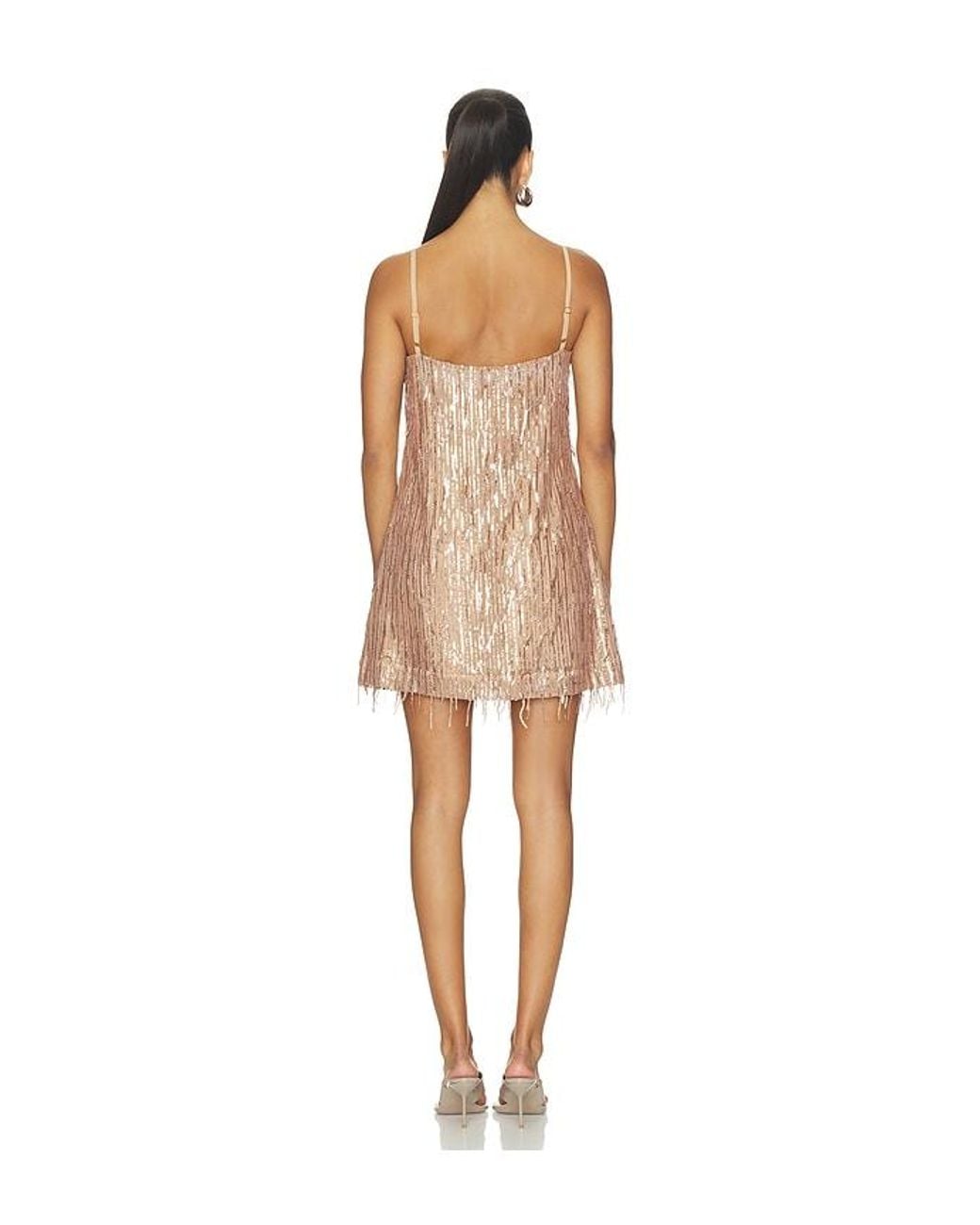 With Harper Lu Natural Shift Mini Dress