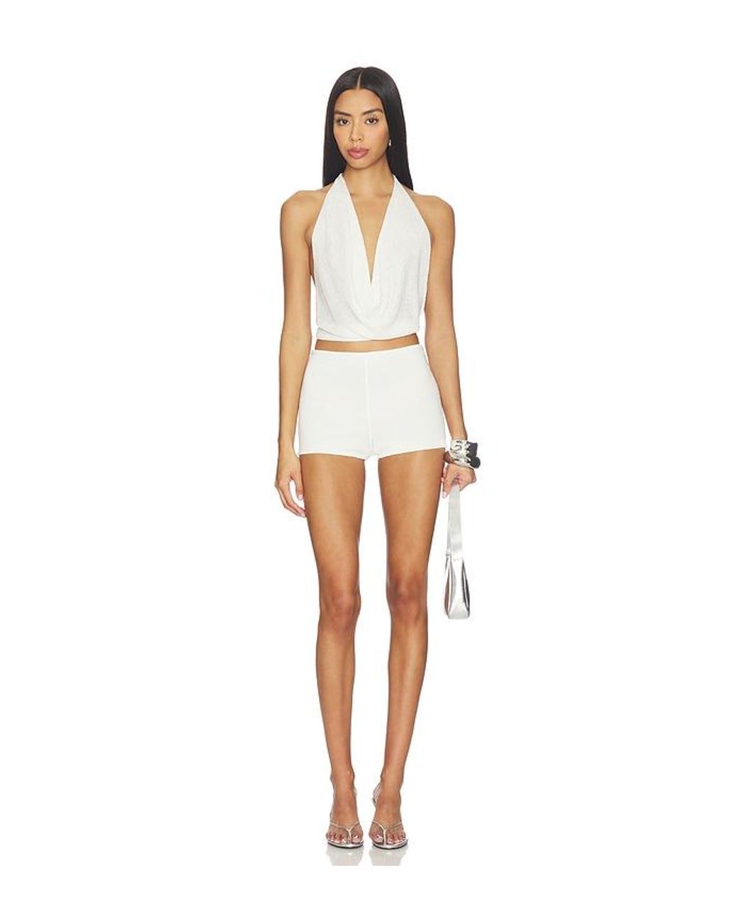 superdown White Rubie Cowl Neck Top