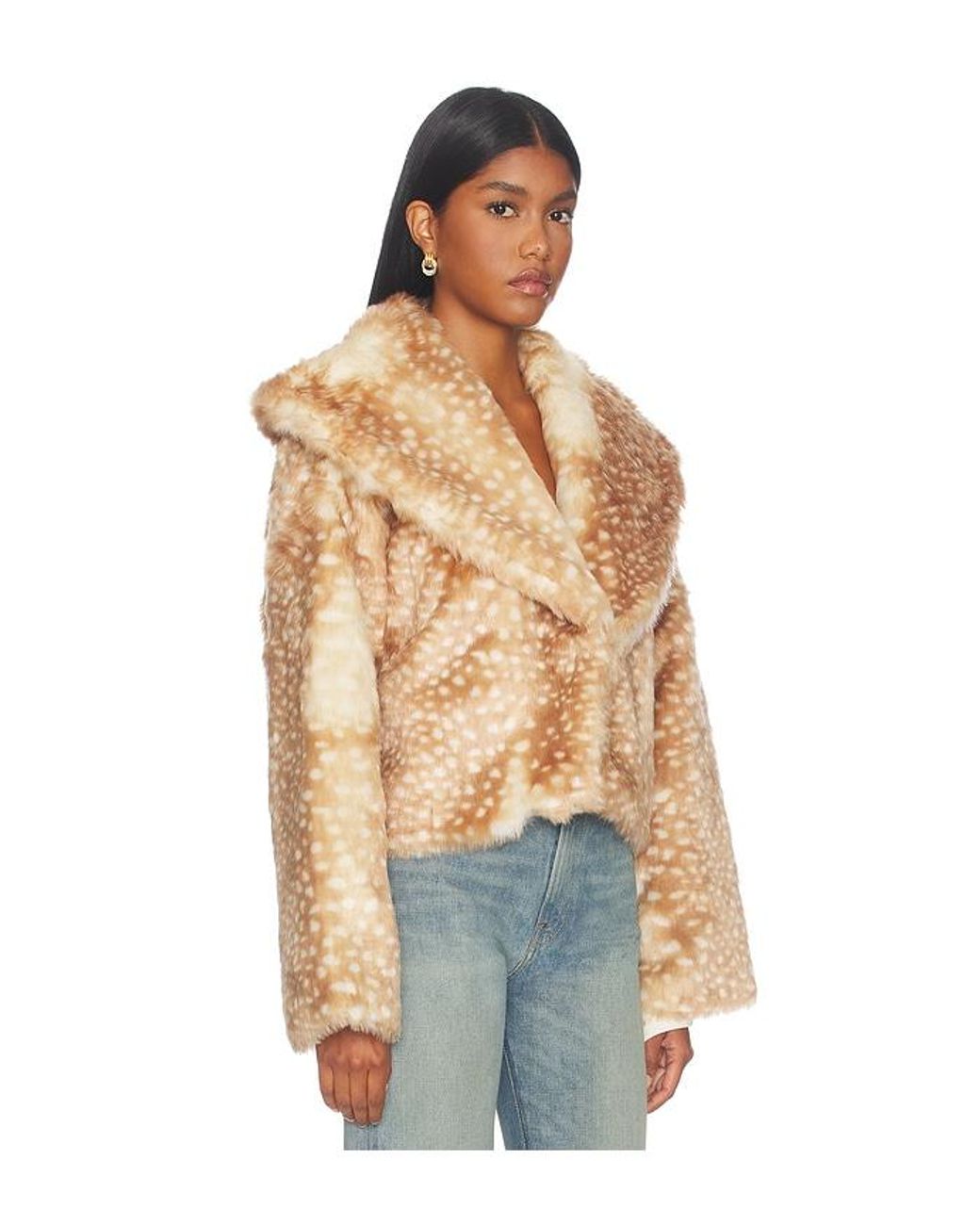 MORE TO COME Blue Rockie Faux Fur Jacket