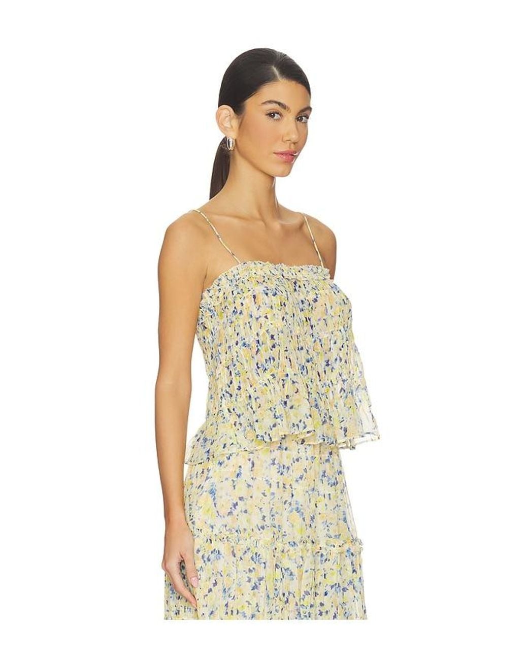 Ulla Johnson Natural Florian Silk Tank Top