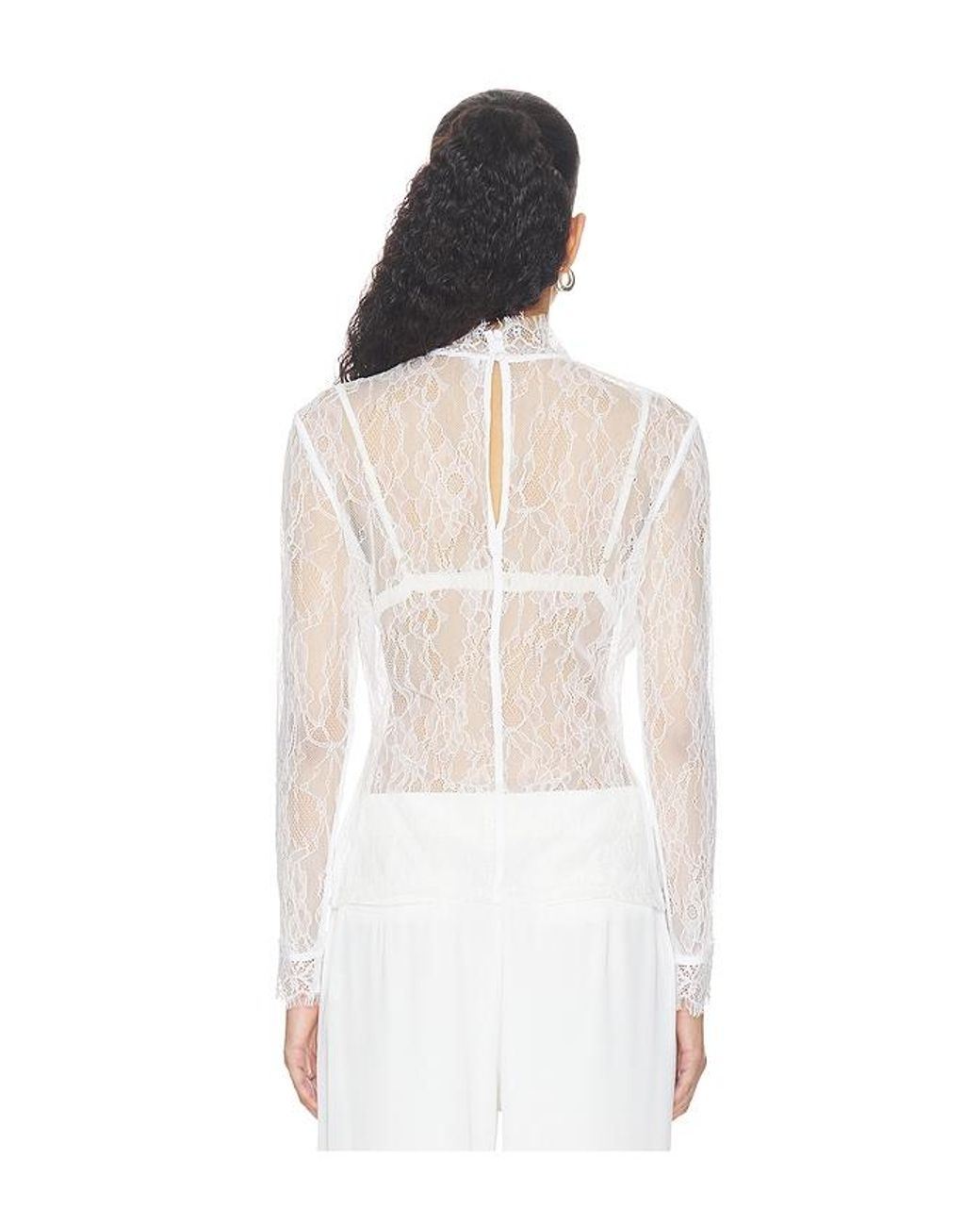 NonChalant Label White Mary Lace Top