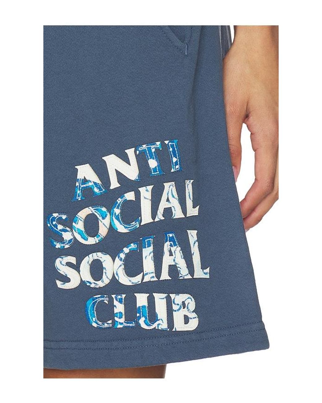 ANTI SOCIAL SOCIAL CLUB Blue Boro Wave Shorts for men