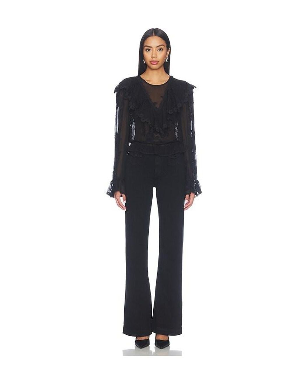 PAIGE Blue Leenah With Mini Patch Pocketstrouser Leg Jeans