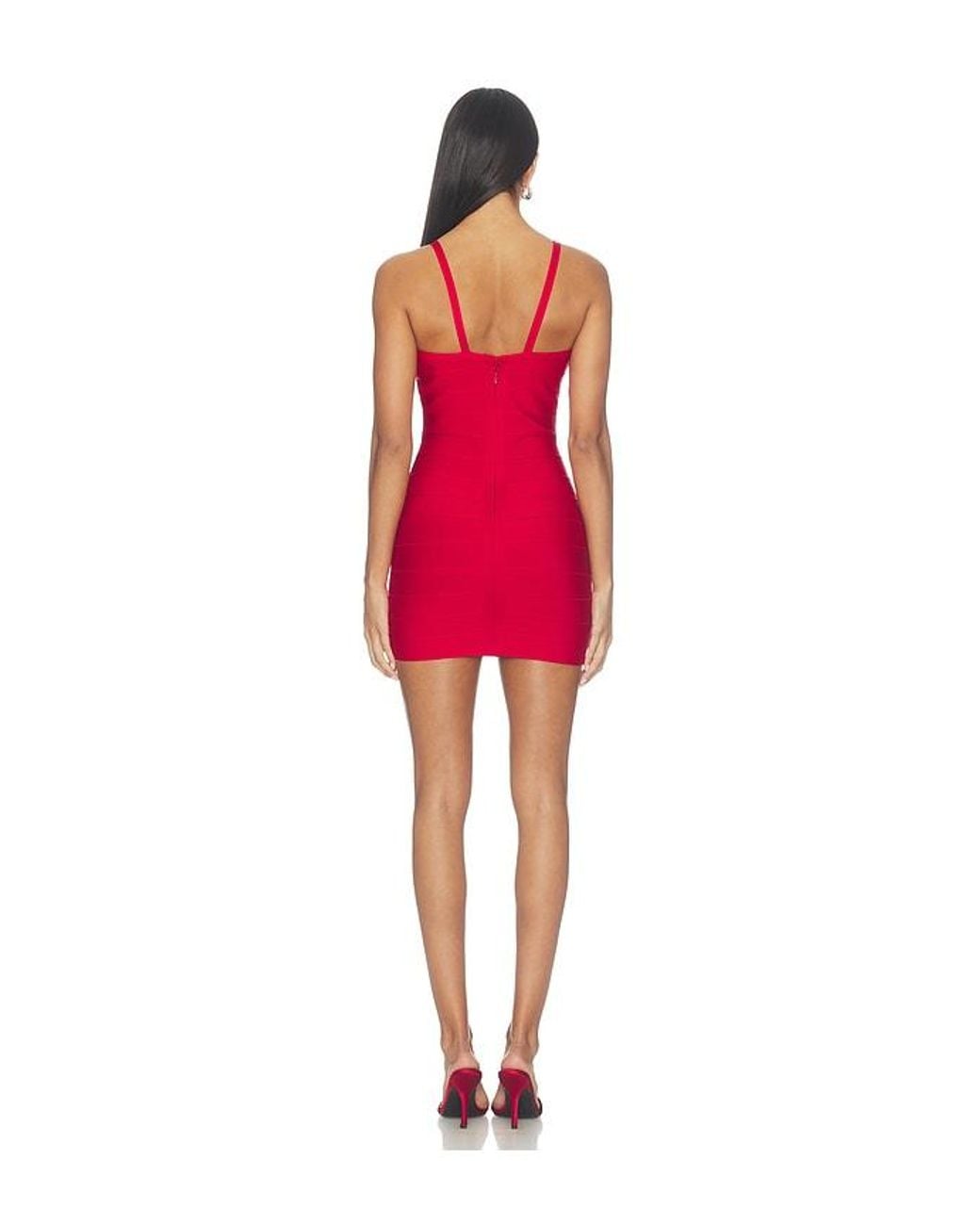Hervé Léger Red The Dance Floor Dress