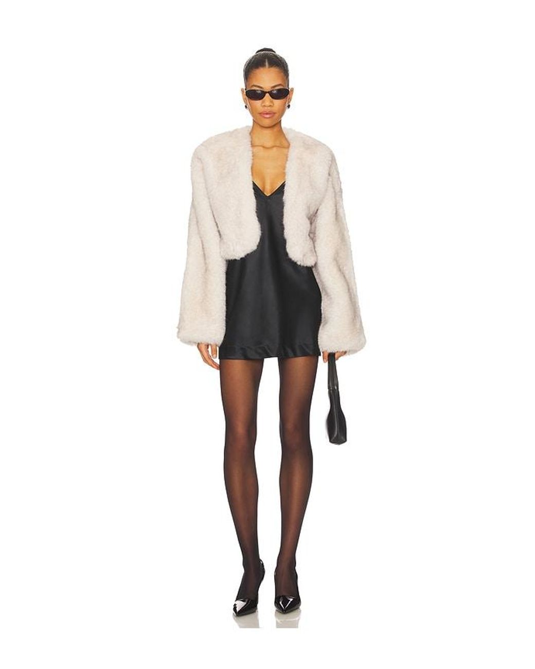 Lovers + Friends Natural Cropped Gabriel Coat