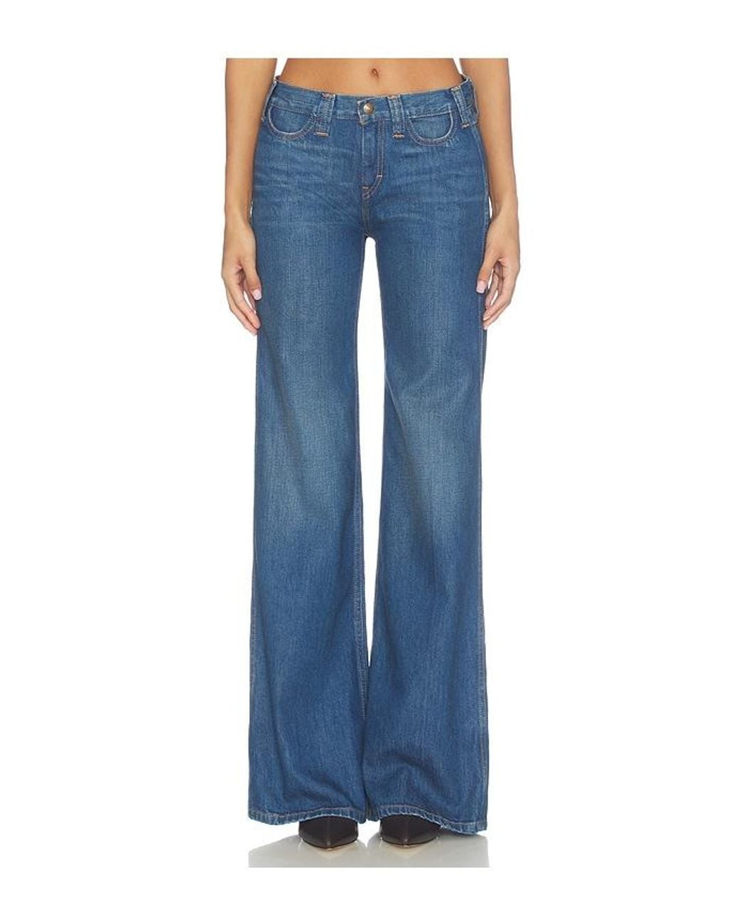 Re/done Blue Lou Wide Leg Jeans