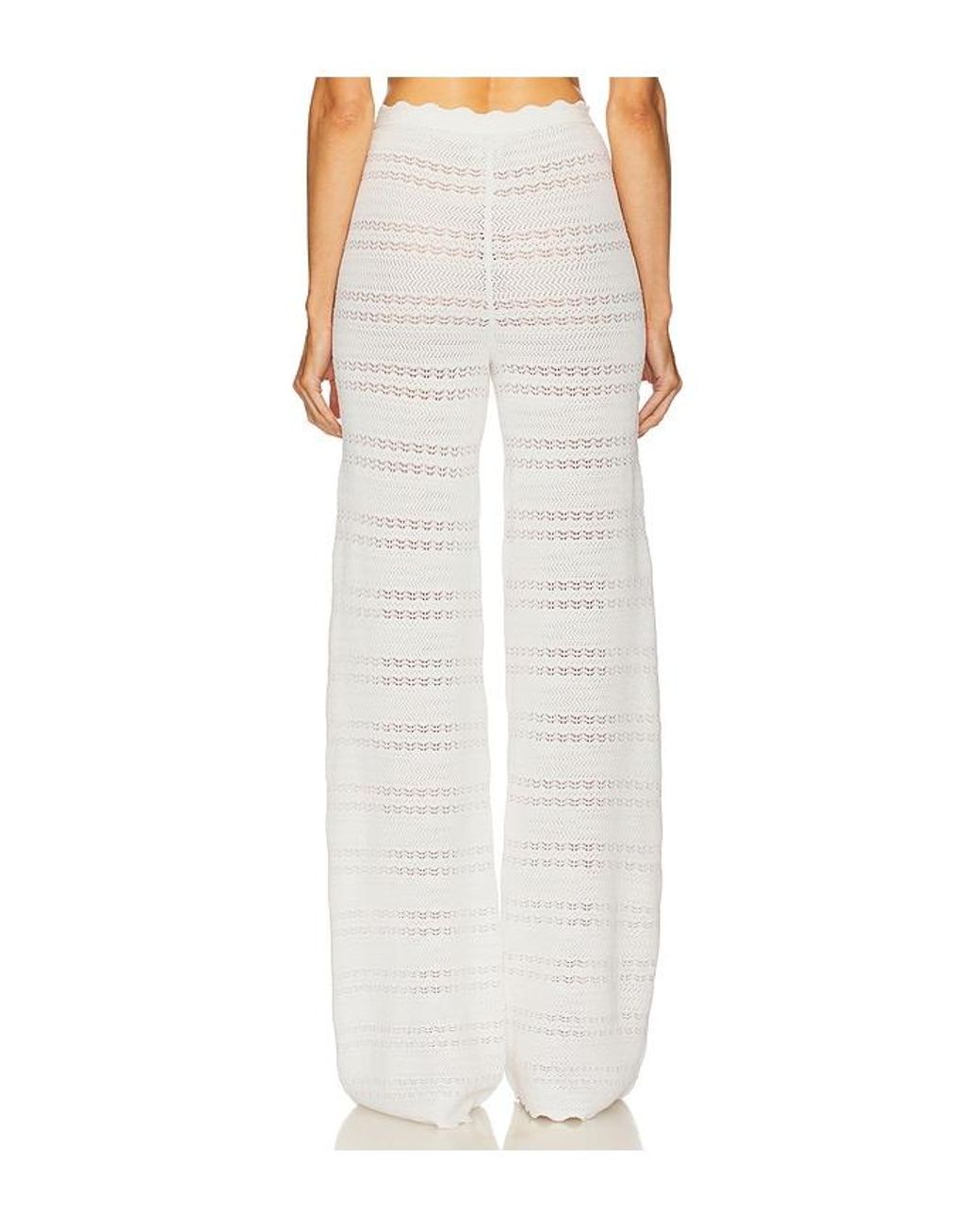 Helsa White Kaitltn Scalloped Pant