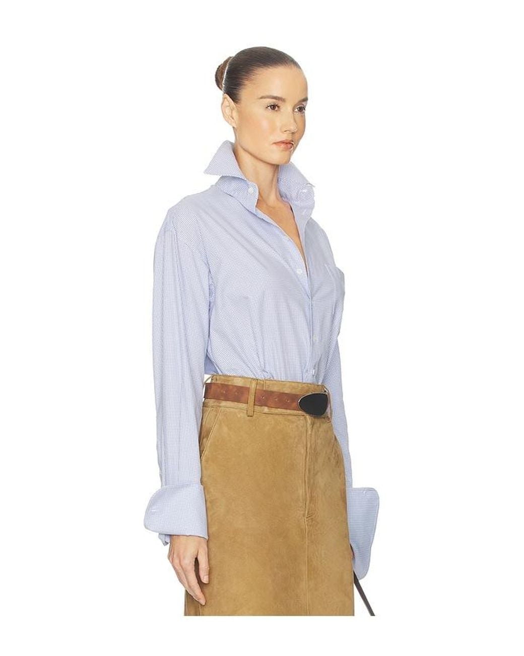 Helsa Blue Classic Oversized Shirt