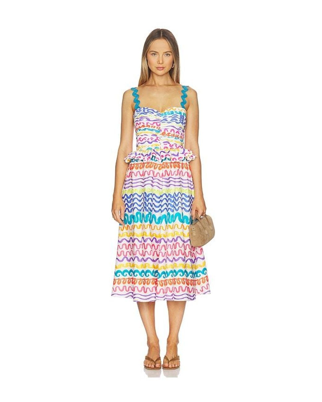 Celiab White Serpentine Dress