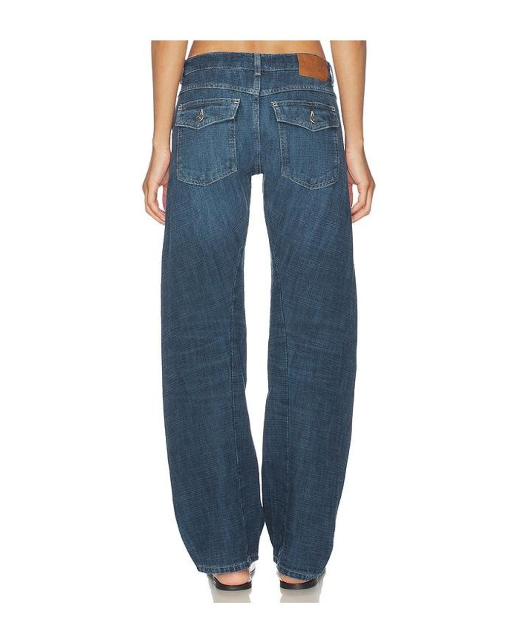 Free People Blue X We The Free X Revolve Highland Bowed Jean