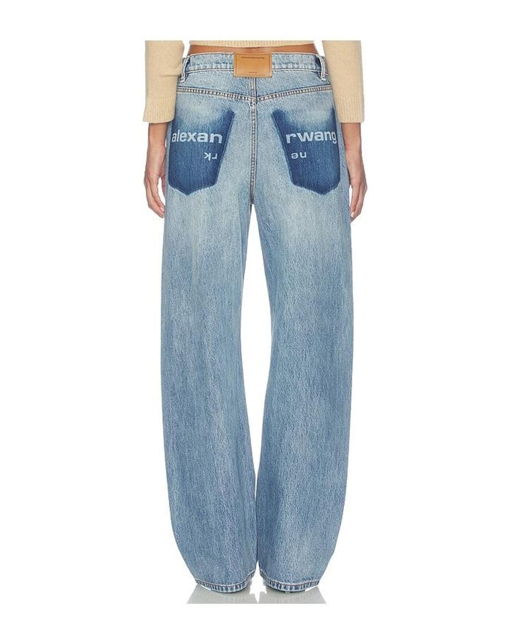 Alexander Wang Blue Float Jeans With Logo Shadow Pockets
