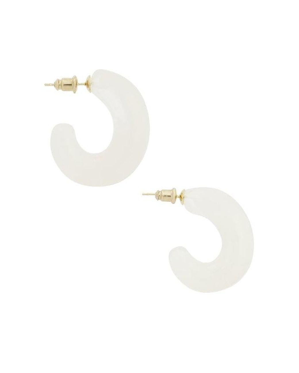 Casa Clara White Acacia Hoop Earrings